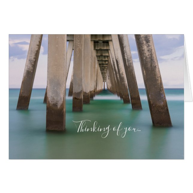 Under Navarre Beach PierThinking of you Card (Front Horizontal)