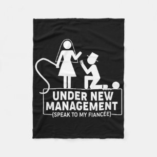 Under New Management Bachelor Party Favours Groom Fleece Blanket