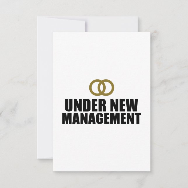 Under New Management Wedding (Front)