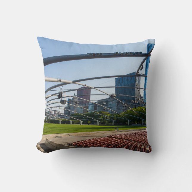 Under Pritzker Pavilion Throw Pillow (Front)