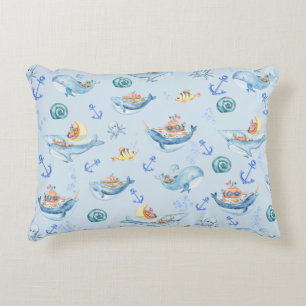 Under Sea Creatures & Marine Life  Accent Pillow
