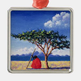 Under the Acacia Tree 1991 Metal Ornament