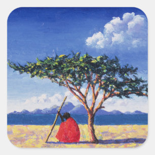 Under the Acacia Tree 1991 Square Sticker