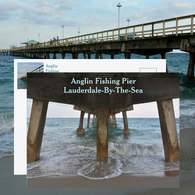 Under the Aglin Fishing Pier Lauderdale by the Sea Postcard (Creator Uploaded)