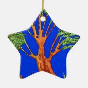 Under the Blue Sky: The Acacia Tree Collection Ceramic Ornament