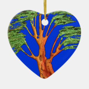 Under the Blue Sky: The Acacia Tree Collection Ceramic Ornament