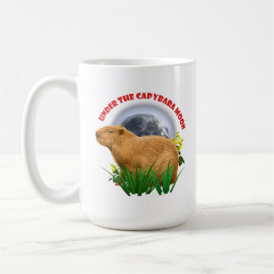 Under the Capybara Moon Cute Animal Coffee Mug