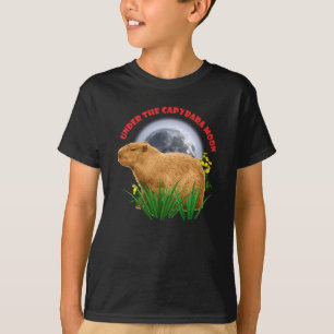 Under the Capybara Moon Funny Capybara T-Shirt