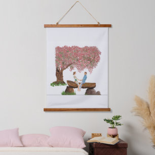 Under the Cherry Tree Hanging Tapestry