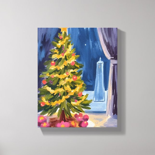 Under the Christmas Tree Canvas Print (Front)