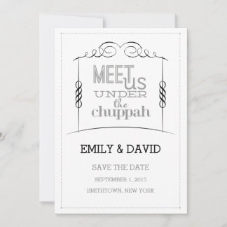Under the Chuppah Jewish Wedding Save the Date