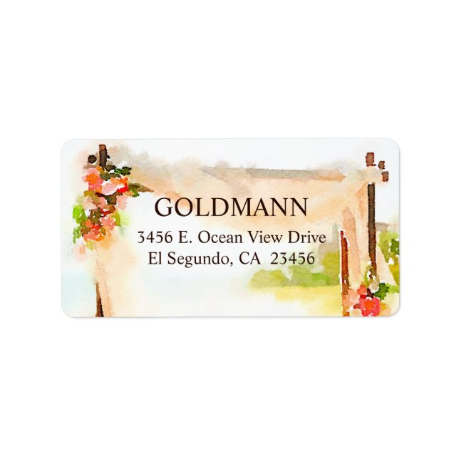 Under the Chuppah Return Address Label (Front)