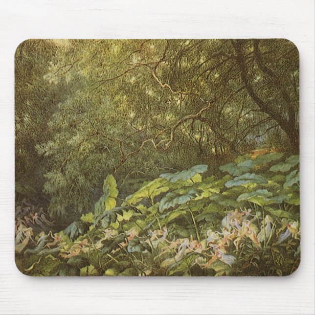 Under the Dock Leaves by Richard Doyle, Fairy Art Mouse Pad (Front)