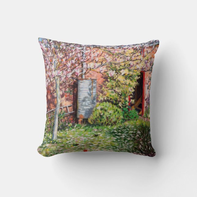 Under the Magnolia Throw Pillow (Front)