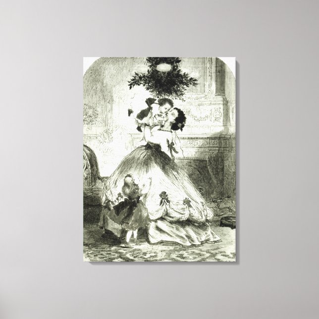 Under the Mistletoe' Canvas Print (Front)