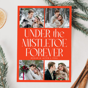 Under the Mistletoe Forever Red Photo Holiday Card