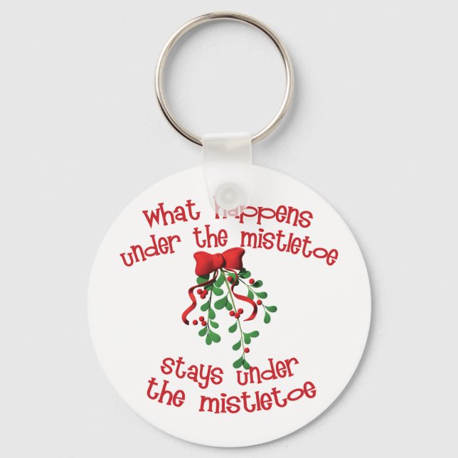 Under the Mistletoe Keychain (Front)