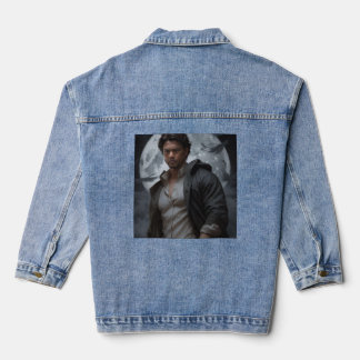 "Under the Night Sky: A Boy's Solitary Vigil" Denim Jacket