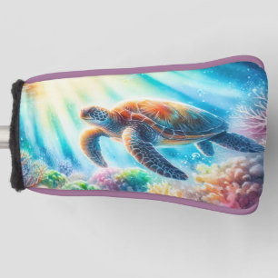 Under the ocean sea turtle golf head cover