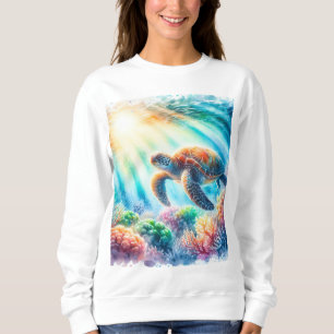under the ocean sea turtle sweatshirt