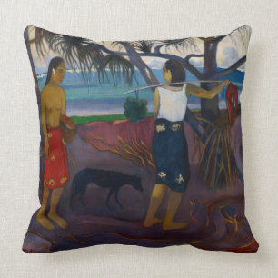 Under the Pandanus, 1891 (oil on canvas) Throw Pillow