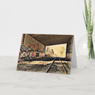 Under the Railroad Bridge Greeting Card