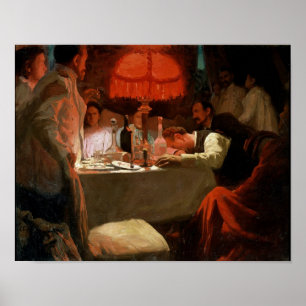 Under the Red Light, c.1910 Poster