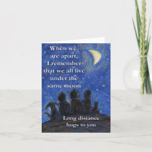 Under the Same Moon Art Greeting Card