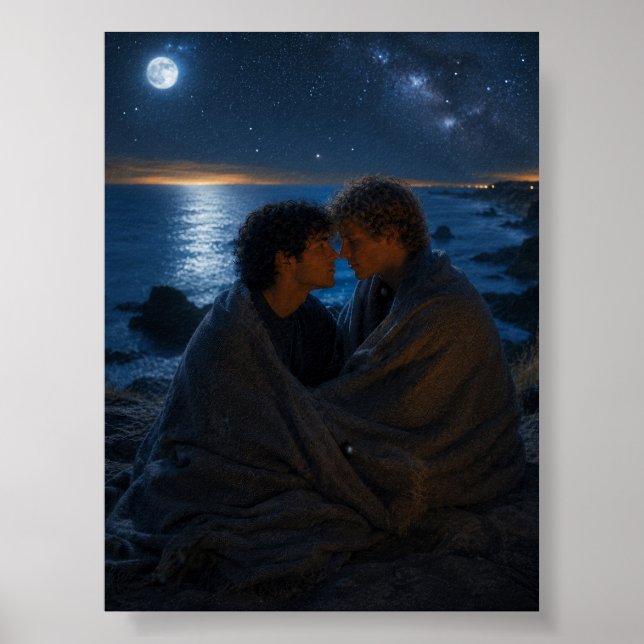 Under the Same Moon | Gay Art Project Poster (Front)