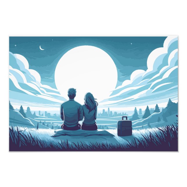 under the same moon photo print (Front)