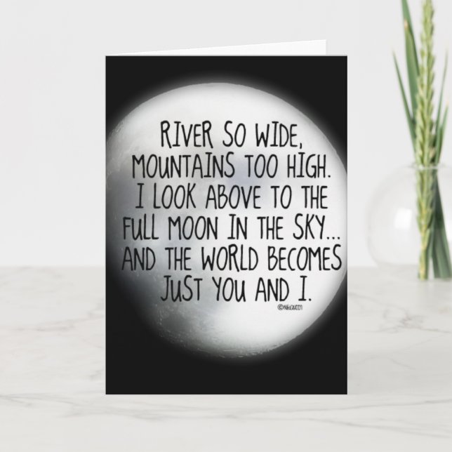 Under The Same Moon Poem Card (Front)