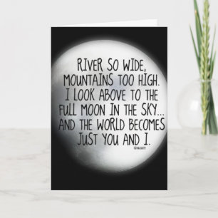 Under The Same Moon Poem Card