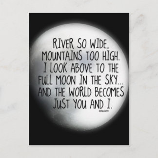 Under The Same Moon Poem Postcard