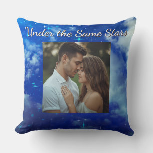 Under the Same Stars   Personalized Night Sky Throw Pillow