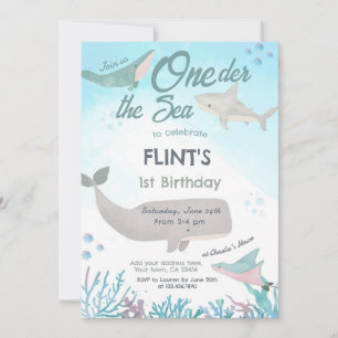 Under the Sea 1st Birthday Invitation