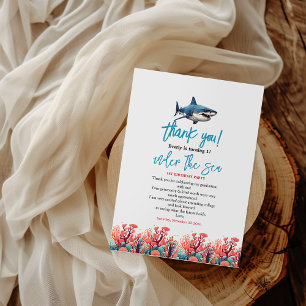 Under the Sea 1st Birthday Party Thank You Card