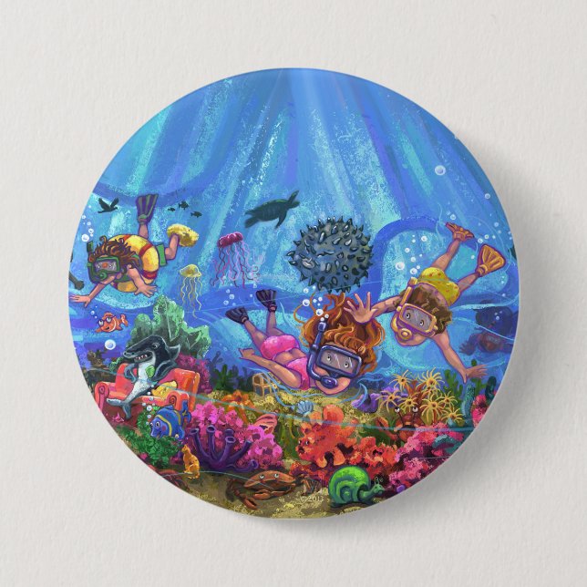 Under the Sea 3 Inch Round Button (Front)