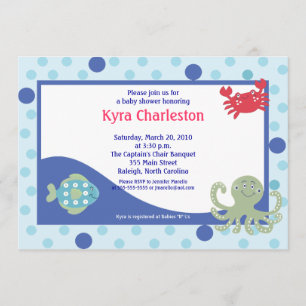 Under the Sea 5x7 Calypso Ocean Baby Shower Invitation