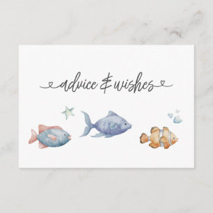 Under the Sea Advice and Wishes for Baby Shower Enclosure Card