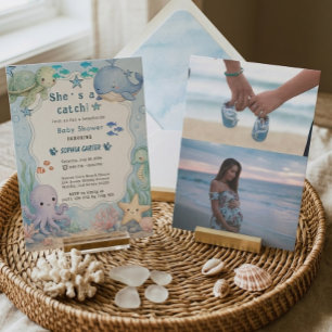 Under The Sea Aesthetic Baby Shower Invitation
