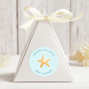 Under The Sea Animals Colourful Baby Shower  Classic Round Sticker