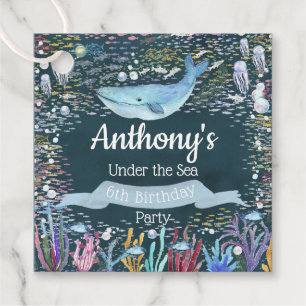 Under The Sea Any Age Birthday Favour Tags