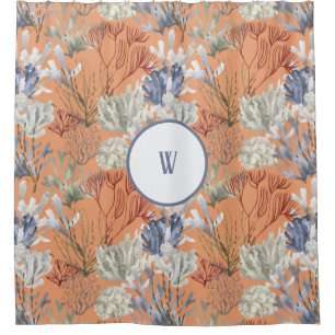 Under the Sea Apricot Corals Monogram