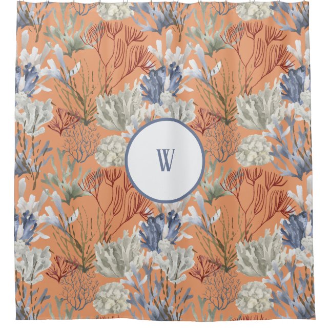 Under the Sea Apricot Corals Monogram (Front)