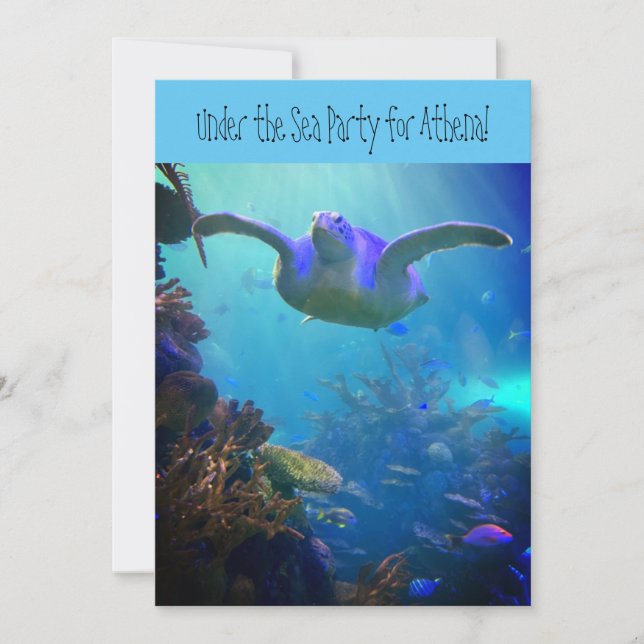 Under the Sea Aquarium Party Invitation (Front)