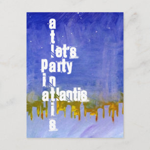 "UNDER THE SEA" ATLANTIS THEMED PARTY INVITATION