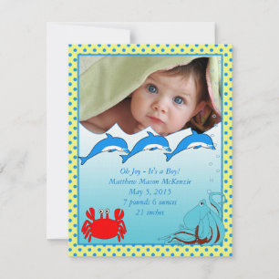 Under the Sea Baby Boy Announcement