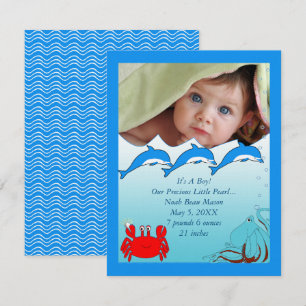 Under the Sea Baby Girl Announcement