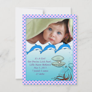 Under the Sea Baby Girl Announcement