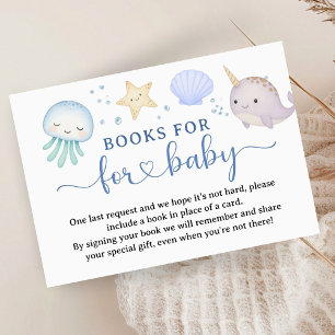 Under The Sea Baby Shower Book For Baby Enclosure Card